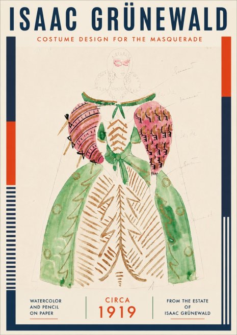 Isaac Grünewald Costume Design for the Masquerade No5 - Plakat