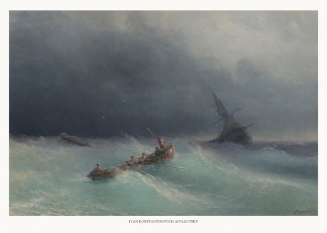 Ivan Konstantinovich Aivazovsky Shipwreck No5 - Plakat