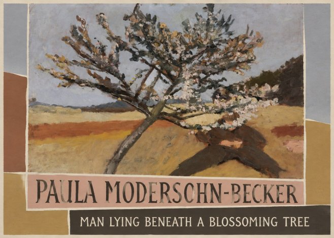 Paula Modersohn-Becker Man Lying Beneath a Blossoming Tree No4 - Plakat