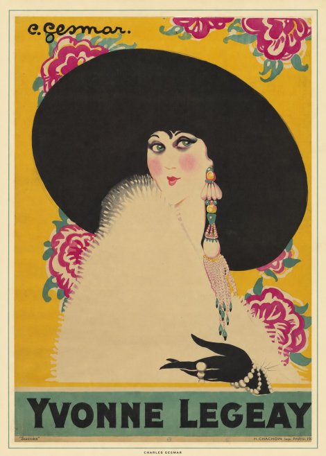 Charles Gesmar Yvonne Legeay No6 - Plakat