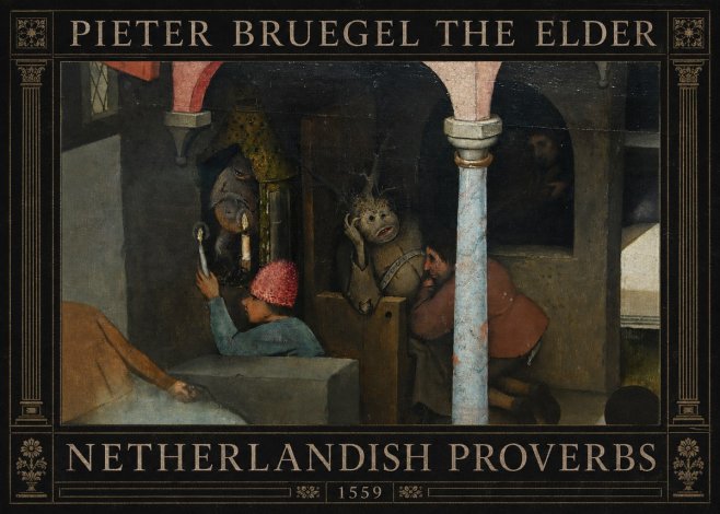 Pieter Bruegel Netherlandish Proverbs IX No4 - Plakat