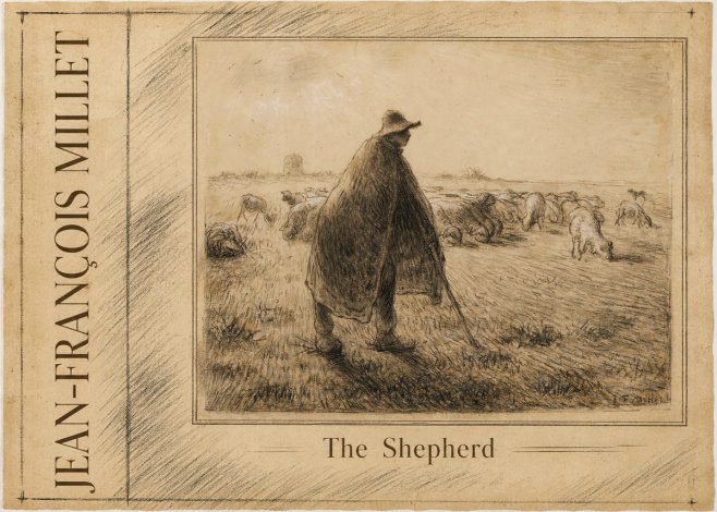 Jean-François Millet The Shepherd No2 - Plakat