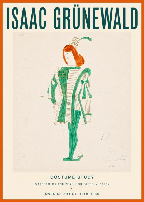 Isaac Grünewald The Harlequin No6 - Plakat