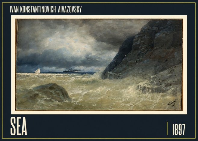 Ivan Konstantinovich Aivazovsky Sea No1 - Plakat