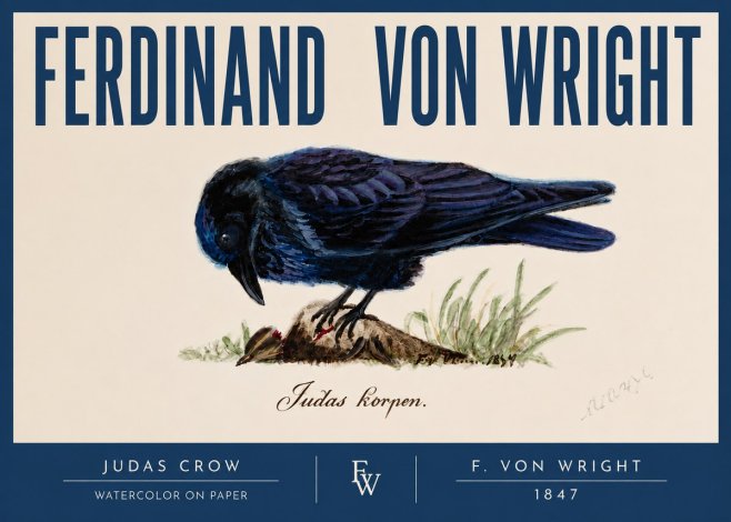 Ferdinand von Wright Judas Crow No2 - Plakat