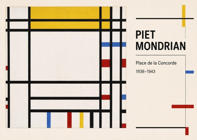 Piet Mondrian Place De La Concorde No2 - Plakat
