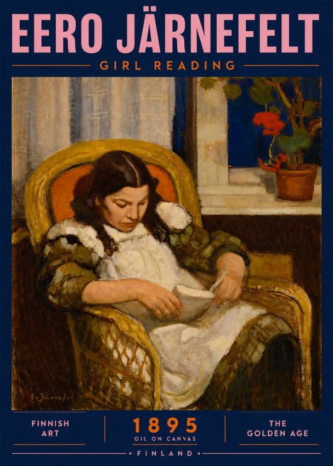 Eero Järnefelt Girl Reading No5 - Plakat