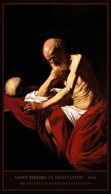 Michelangelo Merisi da Caravaggio Saint Jerome in Meditation I No4 - Plakat