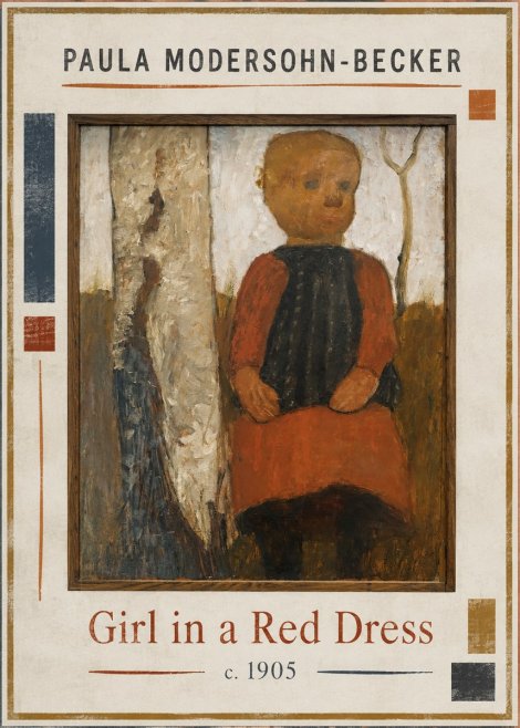 Paula Modersohn-Becker Girl in a Red Dress No1 - Plakat