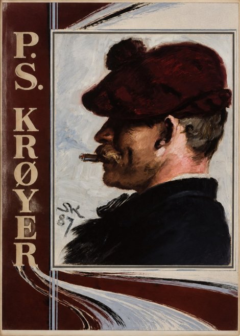 P.S. Krøyer Self-portrait with Cigar II No2 - Plakat