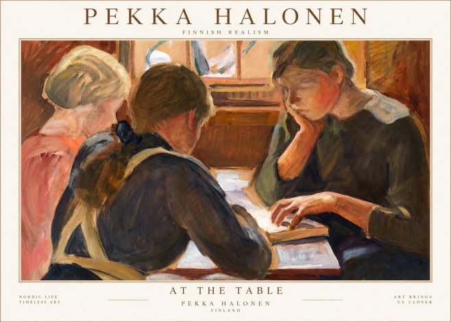 Pekka Halonen At the Table No1 - Plakat