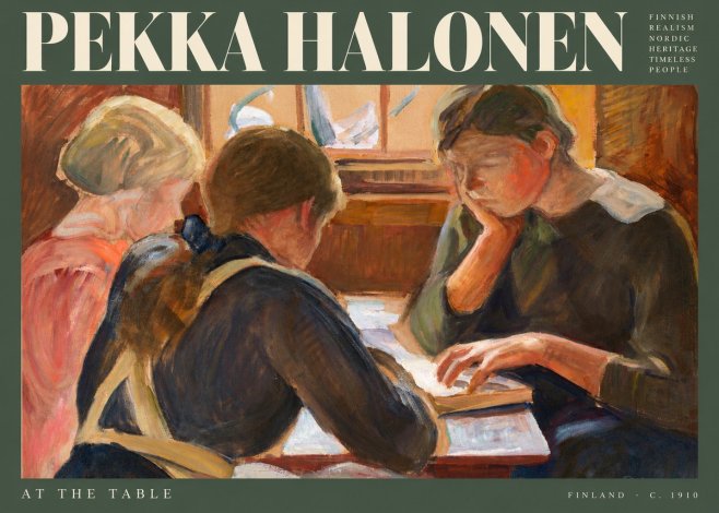Pekka Halonen At the Table No2 - Plakat