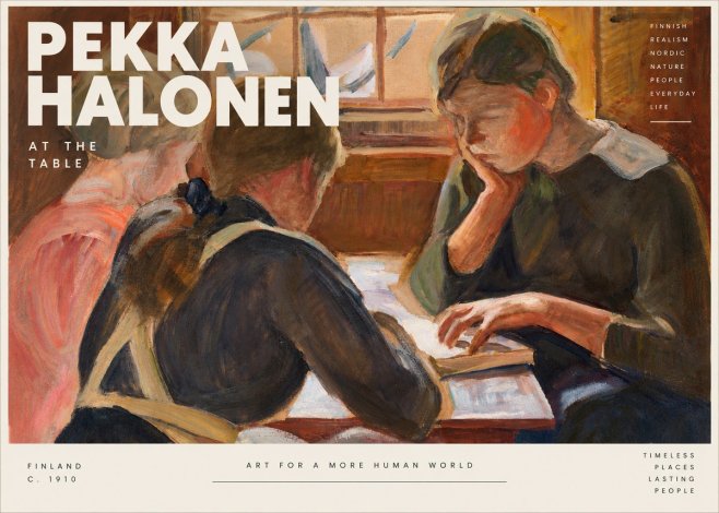 Pekka Halonen At the Table No4 - Plakat