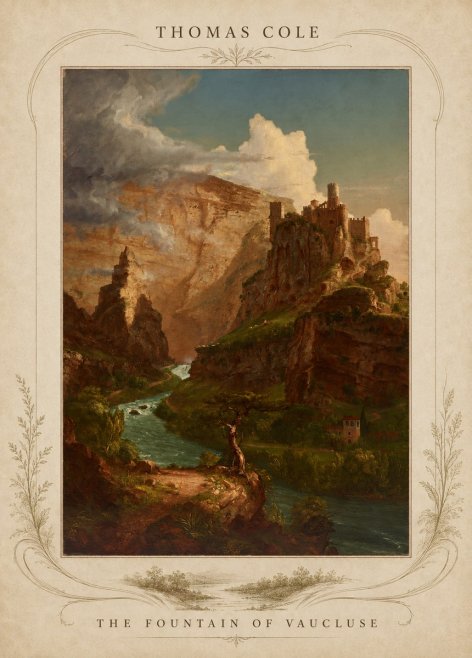 Thomas Cole The Fountain of Vaucluse II No3 - Plakat