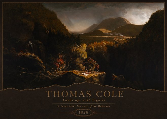 Thomas Cole Landscape with Figures: a Scene from the Last of the Mohicans No6 - Plakat