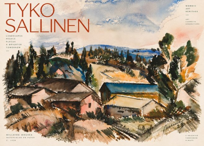 Tyko Sallinen Hillside Houses No6 - Plakat