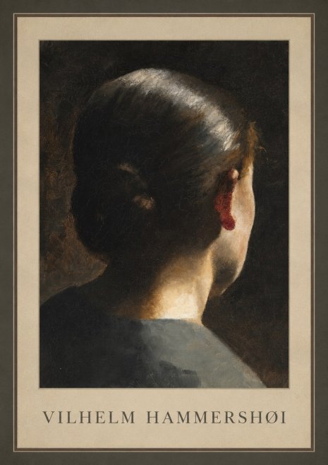 Vilhelm Hammershøi Woman Seen from Behind No3 - Plakat