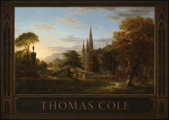 Thomas Cole The Architect's Dream No4 - Plakat