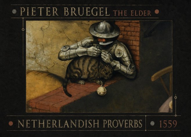 Pieter Bruegel Netherlandish Proverbs X No5 - Plakat