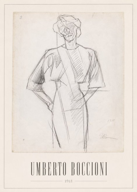 Umberto Boccioni Figure Study, 1911 No1 - Plakat