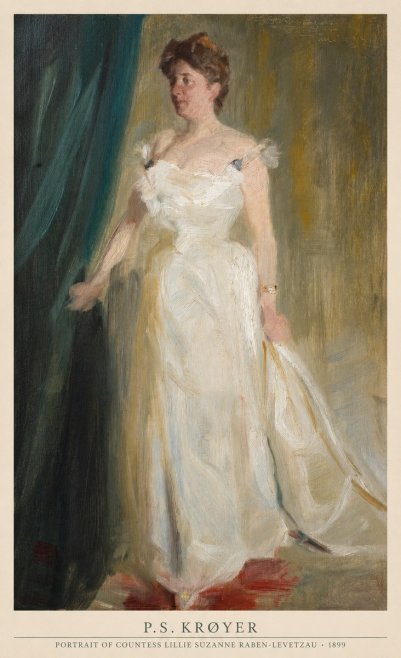 P.S. Krøyer Portrait of Countess Lillie Suzanne Raben-levetzau - 1899 No4 - Plakat
