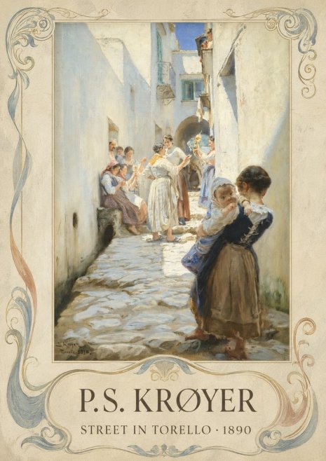 P.S. Krøyer Street in Torello No4 - Plakat