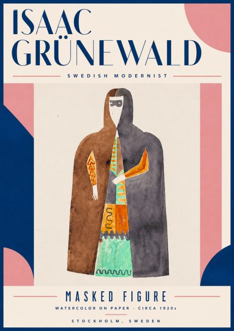 Isaac Grünewald Masked Figure No3 - Plakat