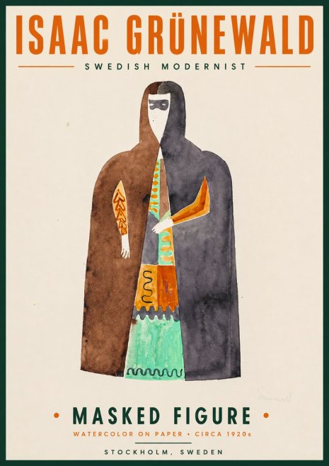 Isaac Grünewald Masked Figure No4 - Plakat