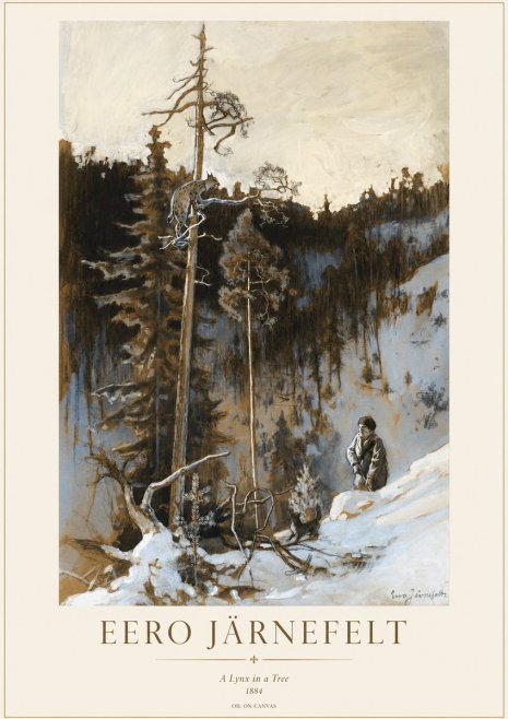 Eero Järnefelt A Lynx in a Tree No1 - Plakat
