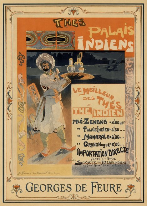Georges de Feure Thés Palais Indiens No1 - Plakat
