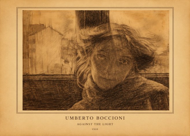 Umberto Boccioni Against the Light No3 - Plakat