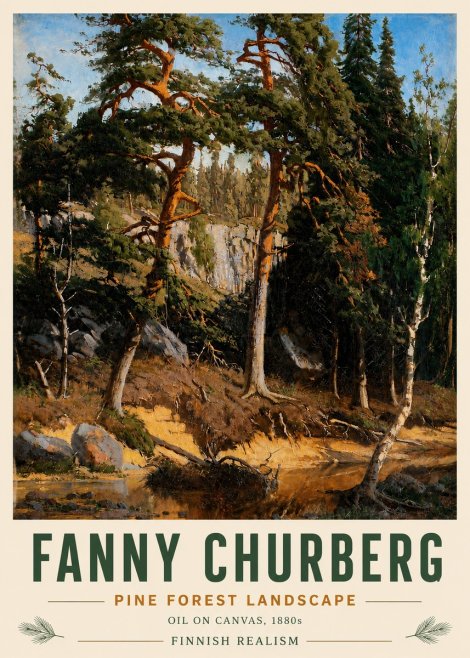 Fanny Churberg Pine Forest Landscape No4 - Plakat
