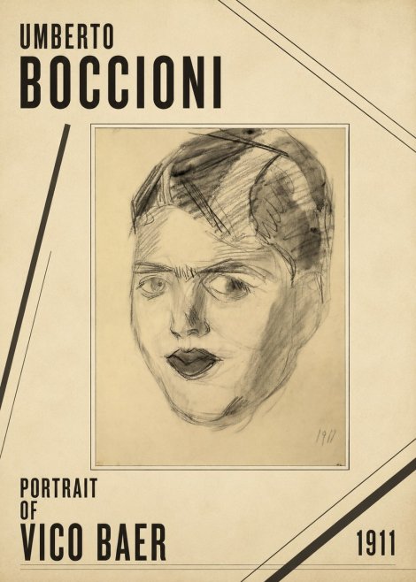 Umberto Boccioni Portrait of Vico Baer No2 - Plakat