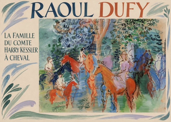 Raoul Dufy La Famille Du Comte Harry Kessler À Cheval No1 - Plakat