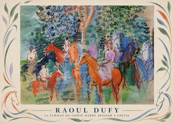 Raoul Dufy La Famille Du Comte Harry Kessler À Cheval No3 - Plakat