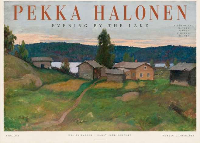 Pekka Halonen Evening by the Lake No5 - Plakat