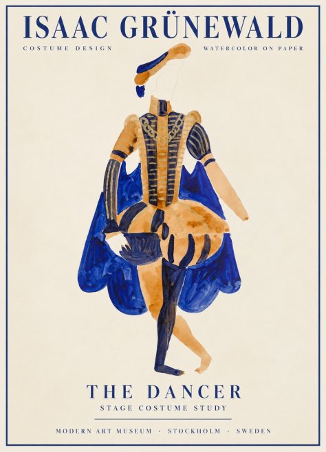 Isaac Grünewald Costume Design XV No2 - Plakat