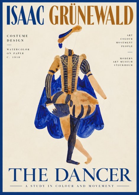 Isaac Grünewald Costume Design XV No6 - Plakat