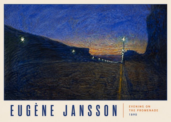Eugène Jansson Evening on the Promenade No4 - Plakat