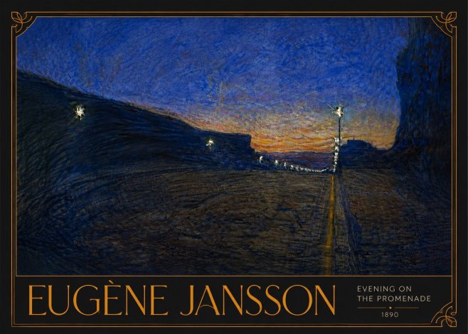 Eugène Jansson Evening on the Promenade No5 - Plakat