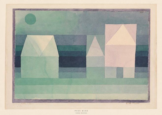 Paul Klee Three Houses No6 - Plakat