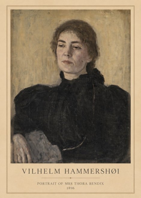 Vilhelm Hammershøi Portrait of Mrs Thora Bendix No1 - Plakat