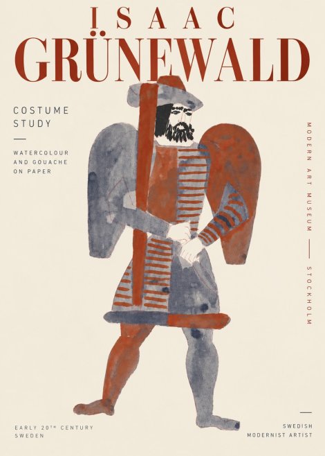 Isaac Grünewald Costume Study VII No4 - Plakat
