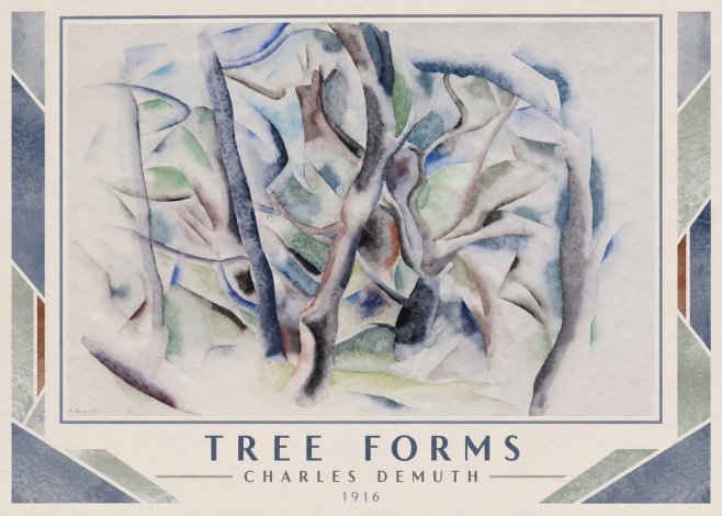 Charles Demuth Tree Forms No1 - Plakat