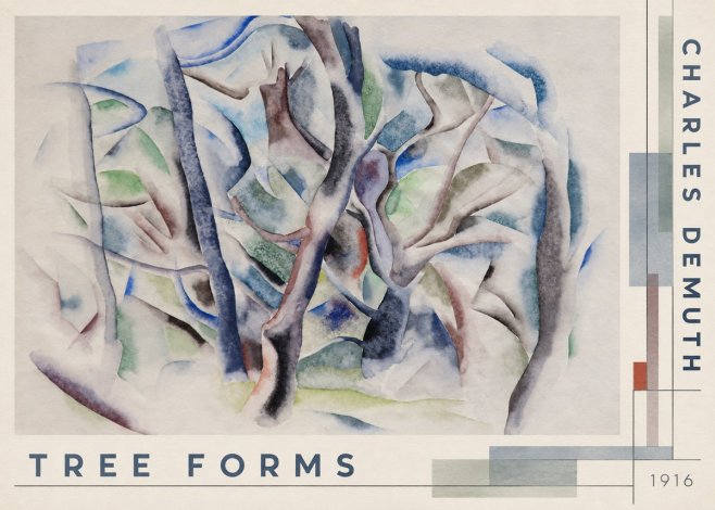 Charles Demuth Tree Forms No4 - Plakat