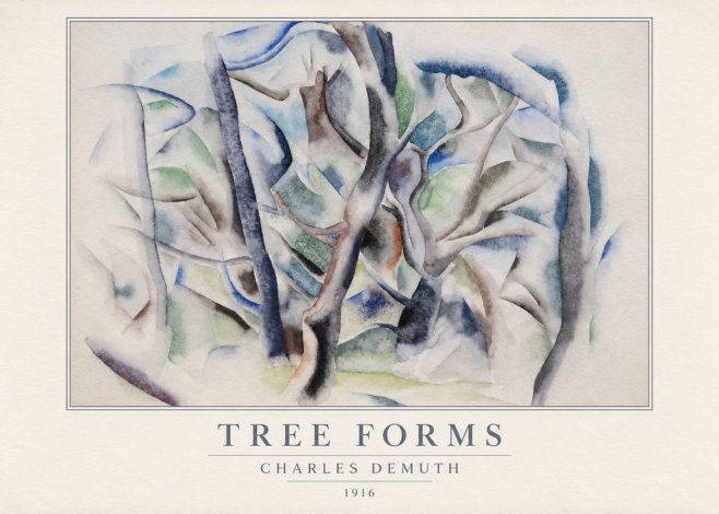 Charles Demuth Tree Forms No5 - Plakat