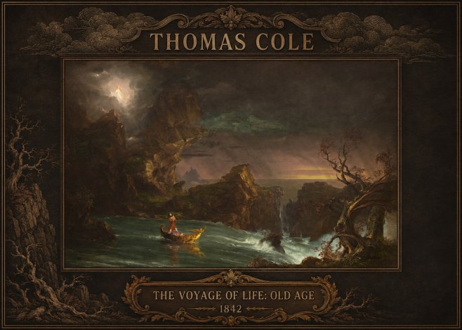 Thomas Cole The Voyage of Life: Old Age V No5 - Plakat
