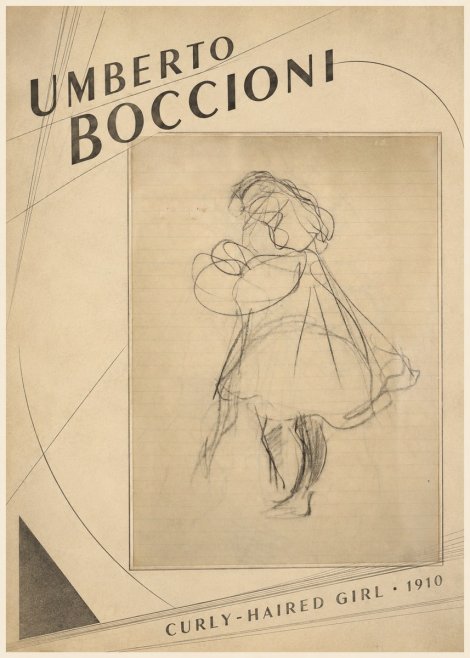 Umberto Boccioni Curly-haired Girl No2 - Plakat