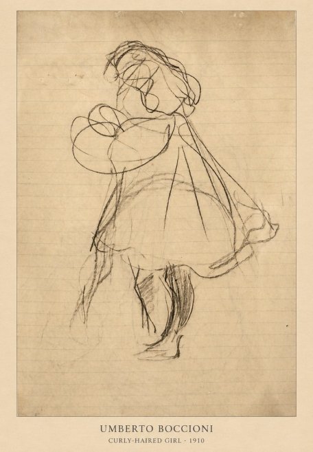 Umberto Boccioni Curly-haired Girl No4 - Plakat