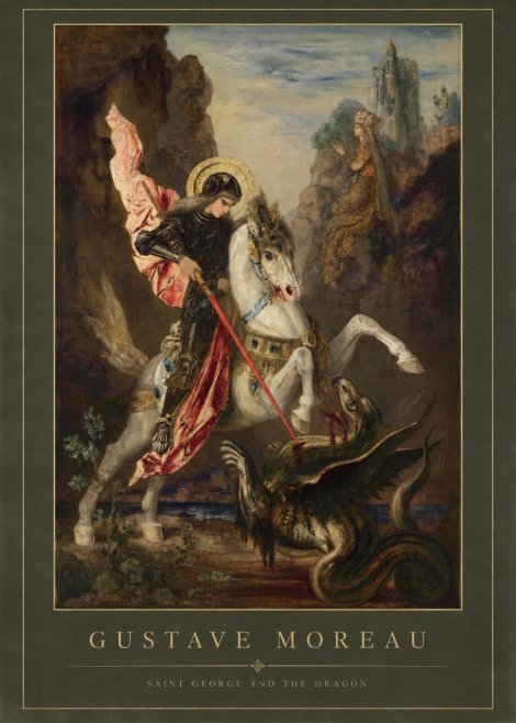 Gustave Moreau Saint George and the Dragon No4 - Plakat